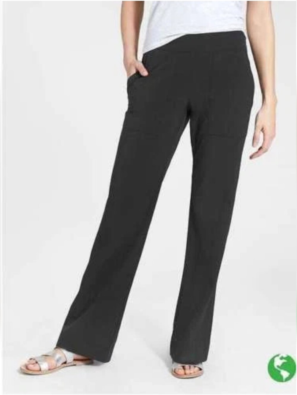 Athleta Black Chelsea Pants Wide Leg 10